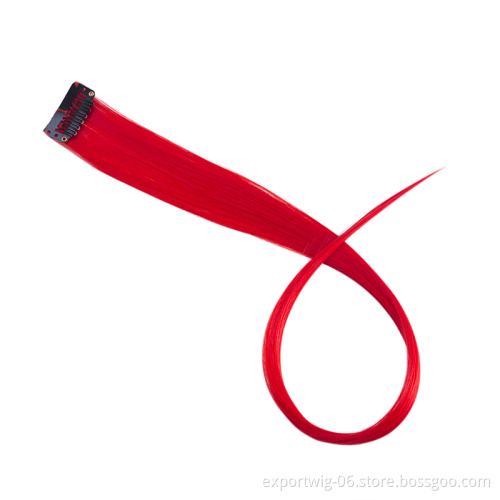 Synthetic Brighton Hair Straight Hot Fashion  One Clip Clips in Highlight Extension Ombre Colorful Color Factory Party Highlight